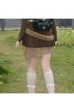 High Waist Patchwork Skirt cottagecoreclothes