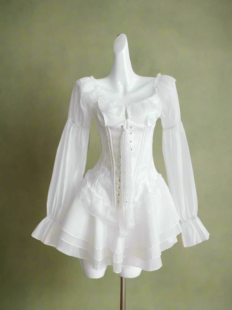 Victorian Romance Lace Corset Dress cottagecoreclothes