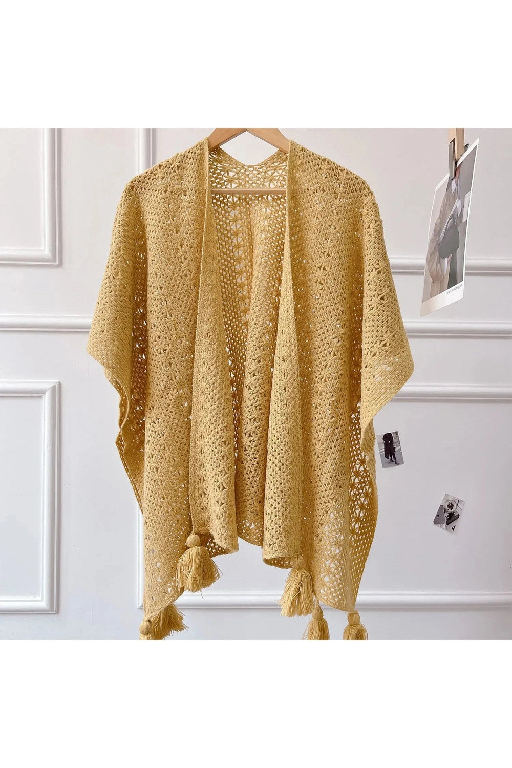 Ethnic Style Tassel Poncho cottagecoreclothes