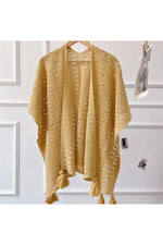 Ethnic Style Tassel Poncho cottagecoreclothes