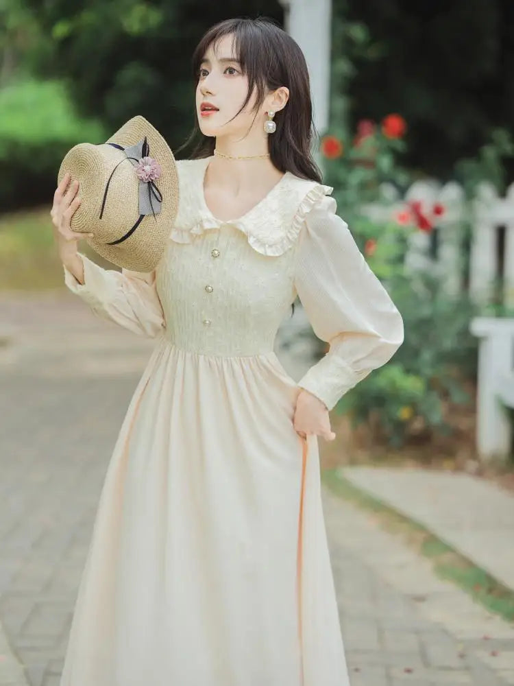 Cottagecore Peter Pan Collar Dress cottagecoreclothes