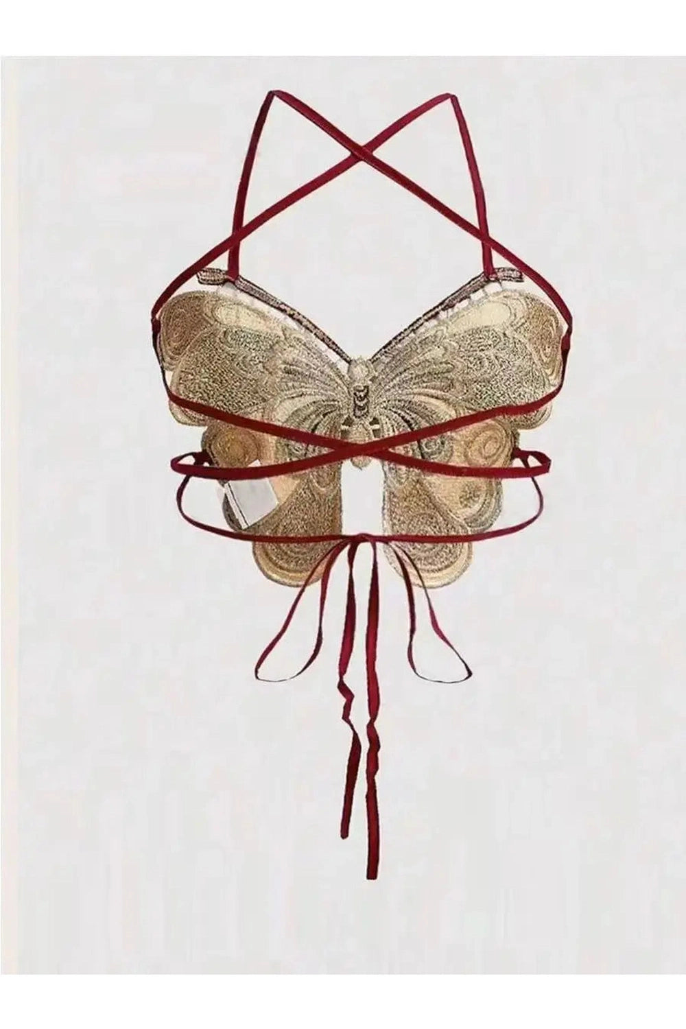 Butterfly Embroidered Sexy Top cottagecoreclothes