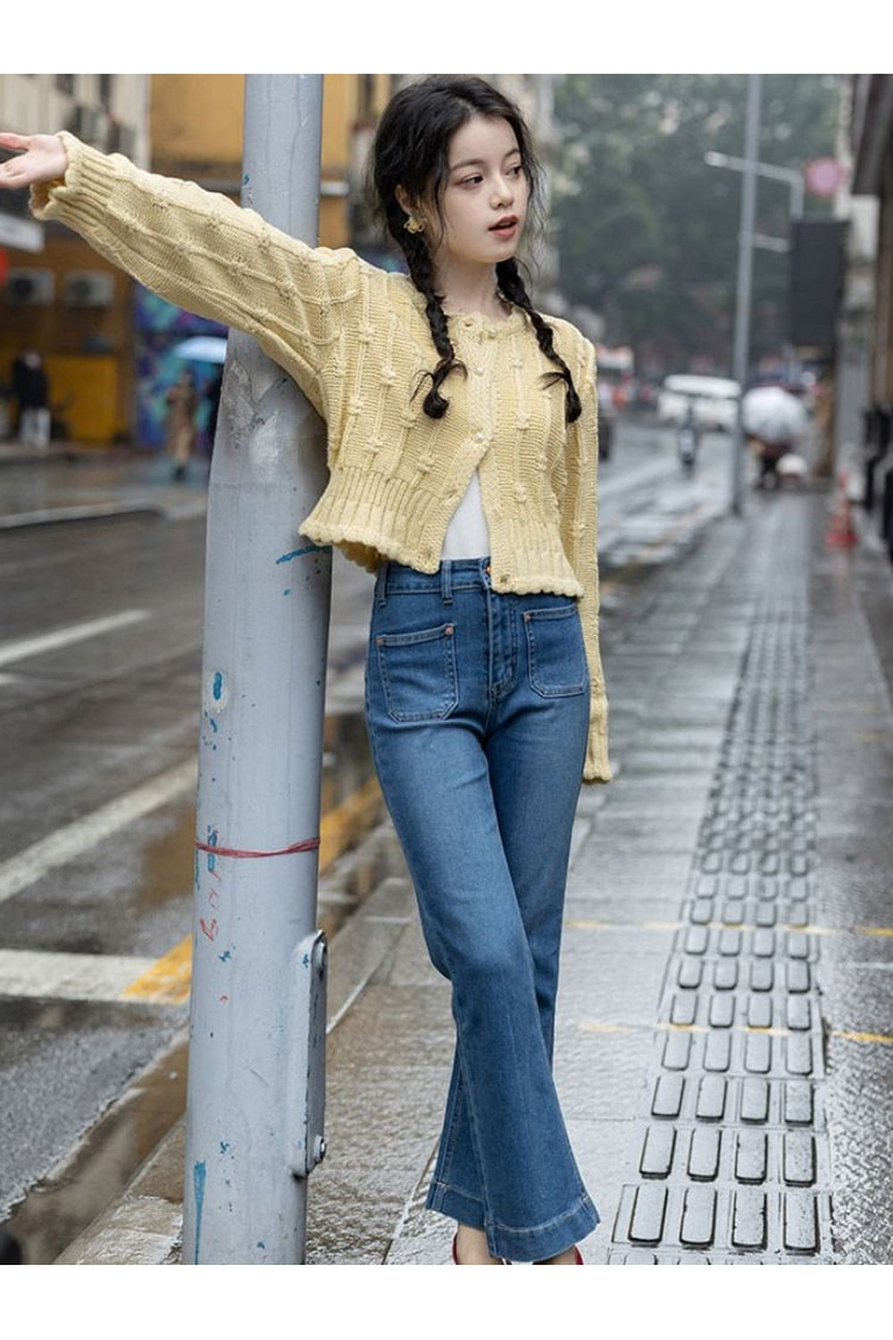 Vintage Autumn Ruffled Collar Fall Cardigan cottagecoreclothes