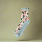 Cottagecore Sheer Floral Garden Socks cottagecoreclothes