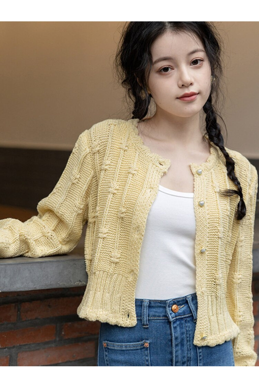 Vintage Autumn Ruffled Collar Fall Cardigan cottagecoreclothes