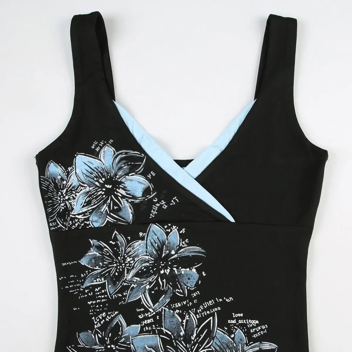 Gothiccore Floral Print Ruched Tank Top