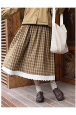 Lace High Waist Midi Skirt cottagecoreclothes