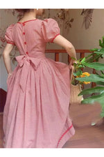 Pink Plaid Victorian Dress cottagecoreclothes
