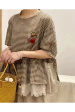 Kawaii Lace Patchwork Shirt cottagecoreclothes