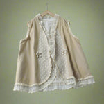 Mori Girl Embroidered Layered Lace Vest cottagecoreclothes
