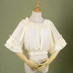Vintage Frilled Bardot Top cottagecoreclothes