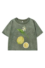 Citrus Blossom Crop T-shirt cottagecoreclothes