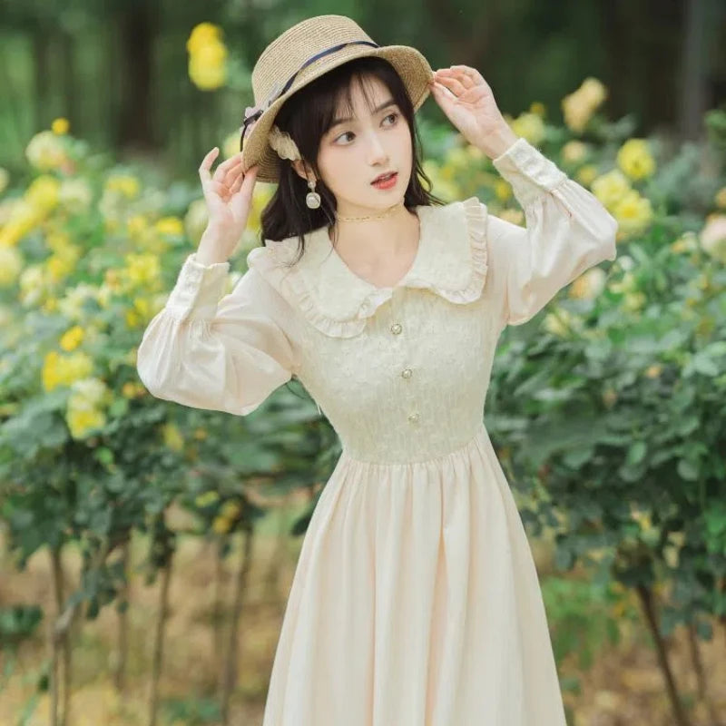 Cottagecore Peter Pan Collar Dress cottagecoreclothes