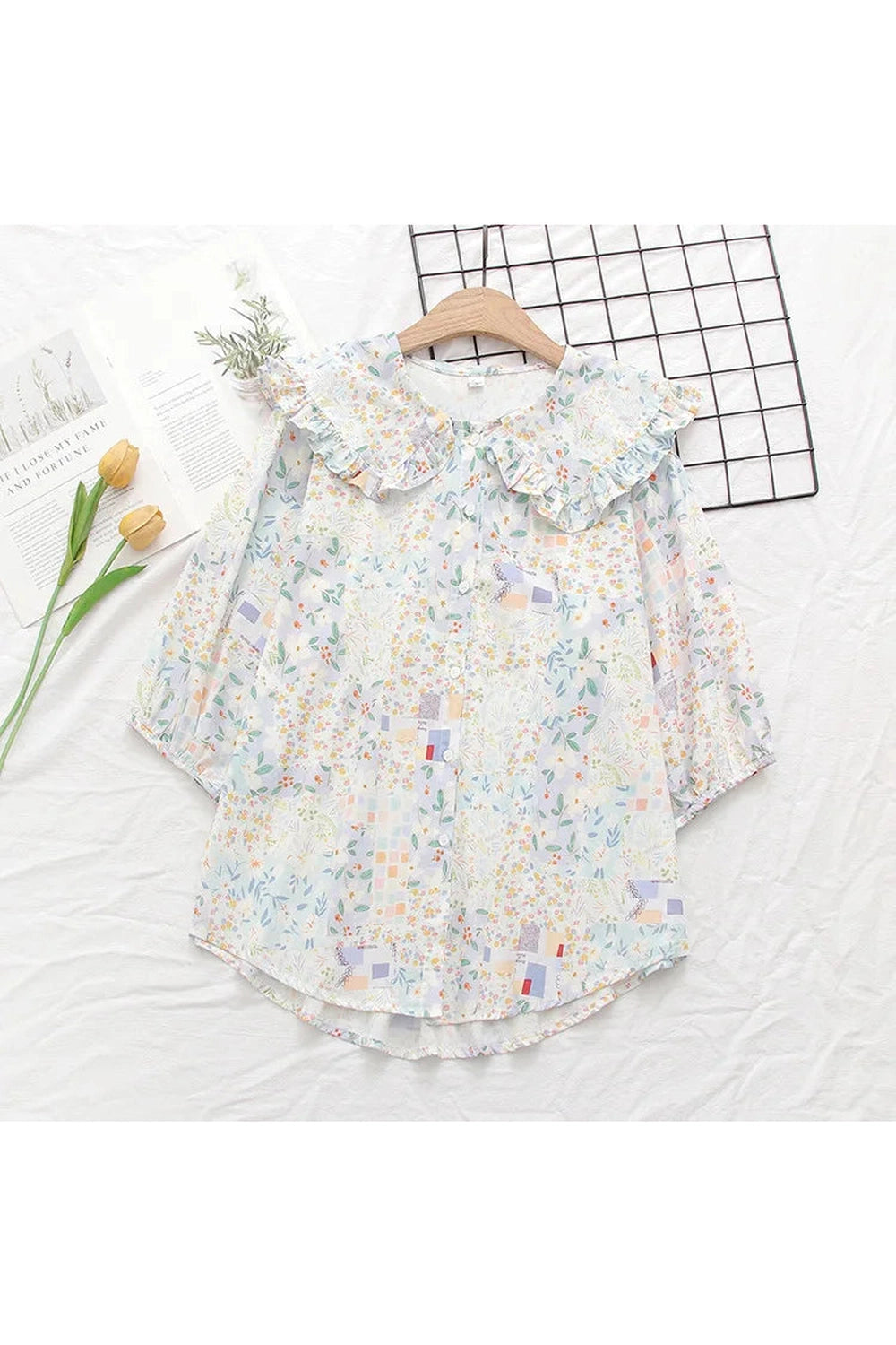 Kawaii Flower Peter Pan Shirt cottagecoreclothes