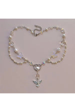 Crystal Phoenix Heart Necklace cottagecoreclothes
