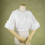 Vintage Frilled Bardot Top cottagecoreclothes
