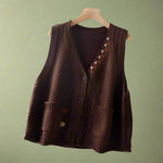 Mori Girl Floral Embroidered Knit Vest cottagecoreclothes