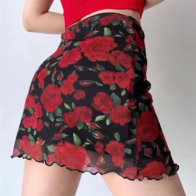 Whimsigoth Mesh Mini Skirt