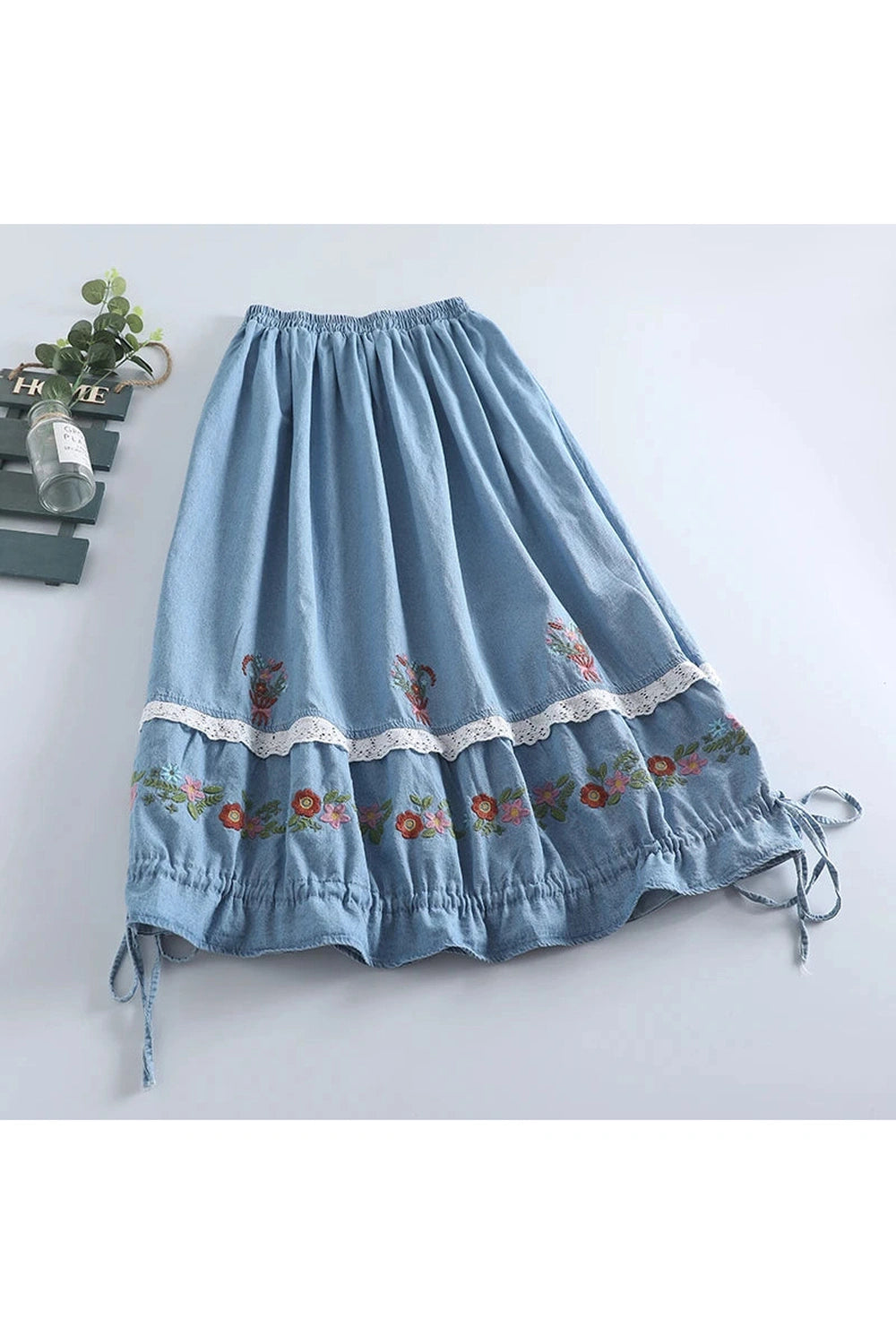 Boho Breeze Embroidered Skirts cottagecoreclothes