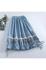 Boho Breeze Embroidered Skirts cottagecoreclothes