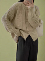 Vintage-Inspired Oversized Knit Cardigan cottagecoreclothes