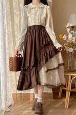 High Waist Mesh Mori Girl Skirt cottagecoreclothes