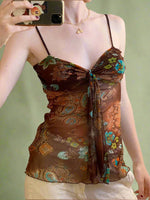 Fairycore Mesh Spaghetti Strap Top cottagecoreclothes