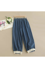 Preppy Style Denim Pants cottagecoreclothes