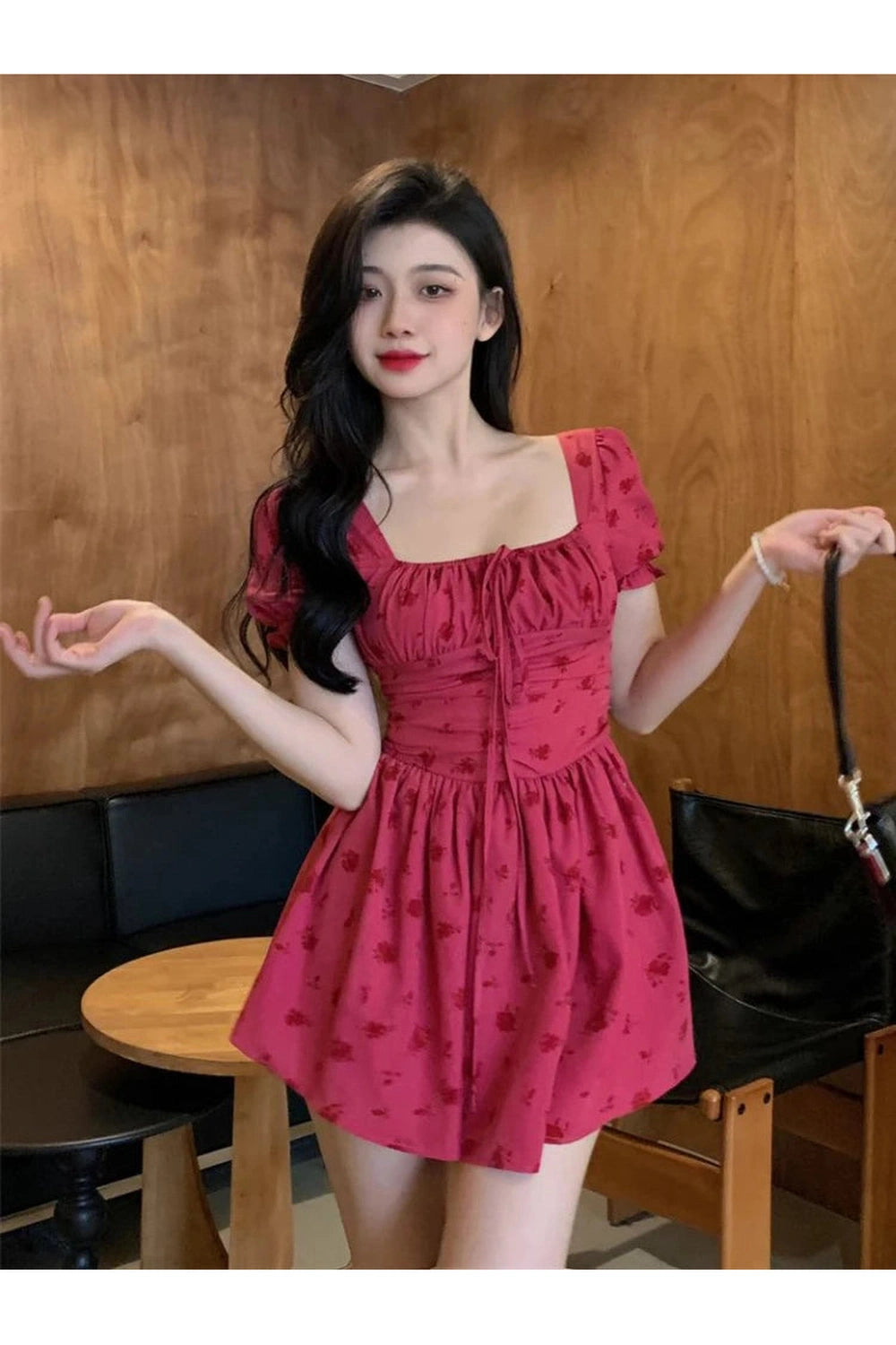 Enchanted Ruby Floral Dress cottagecoreclothes