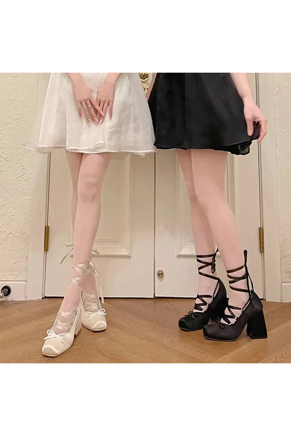 Chunky Lolita Lace-Up Shoes cottagecoreclothes