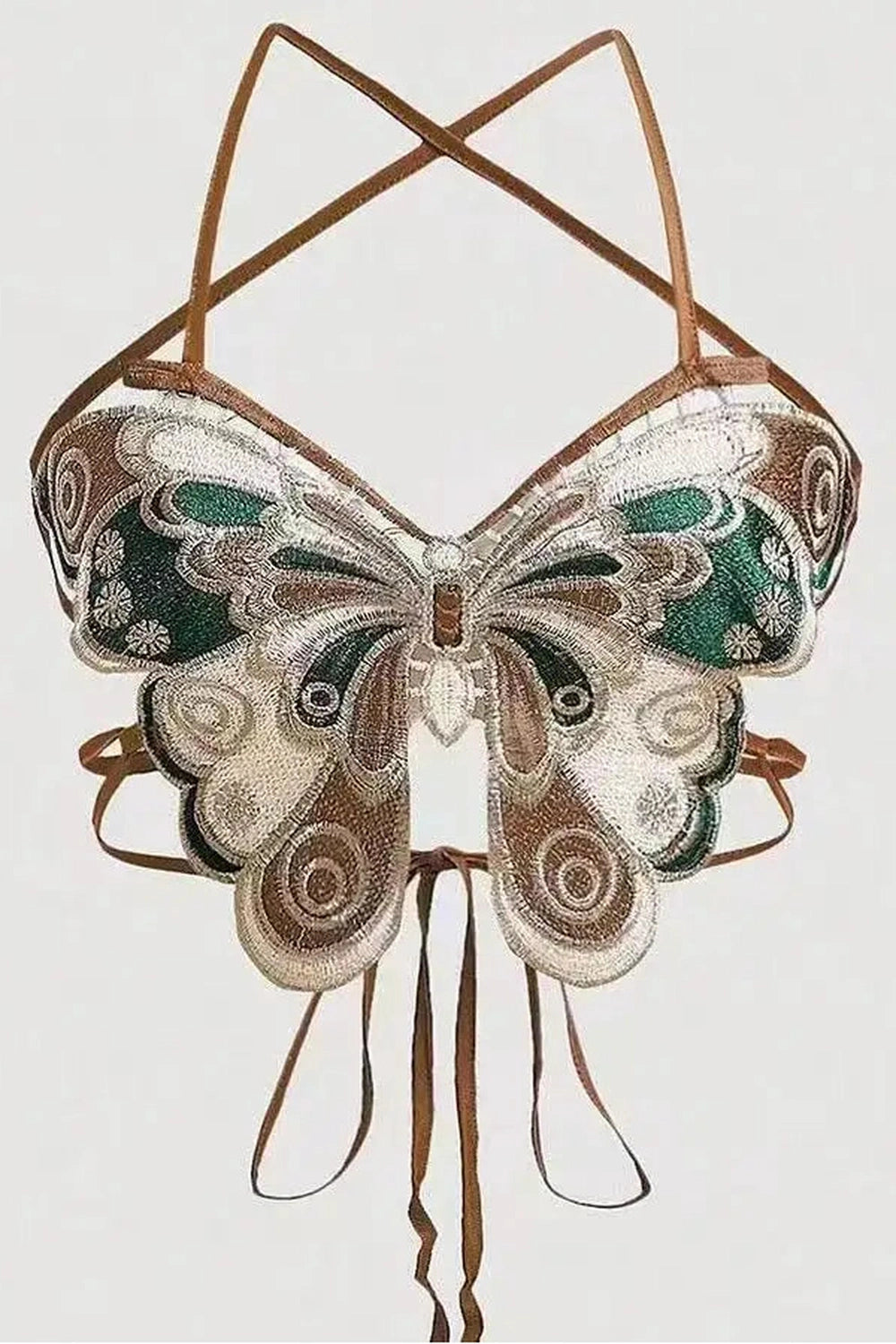 Butterfly Embroidered Sexy Top cottagecoreclothes