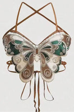 Butterfly Embroidered Sexy Top cottagecoreclothes