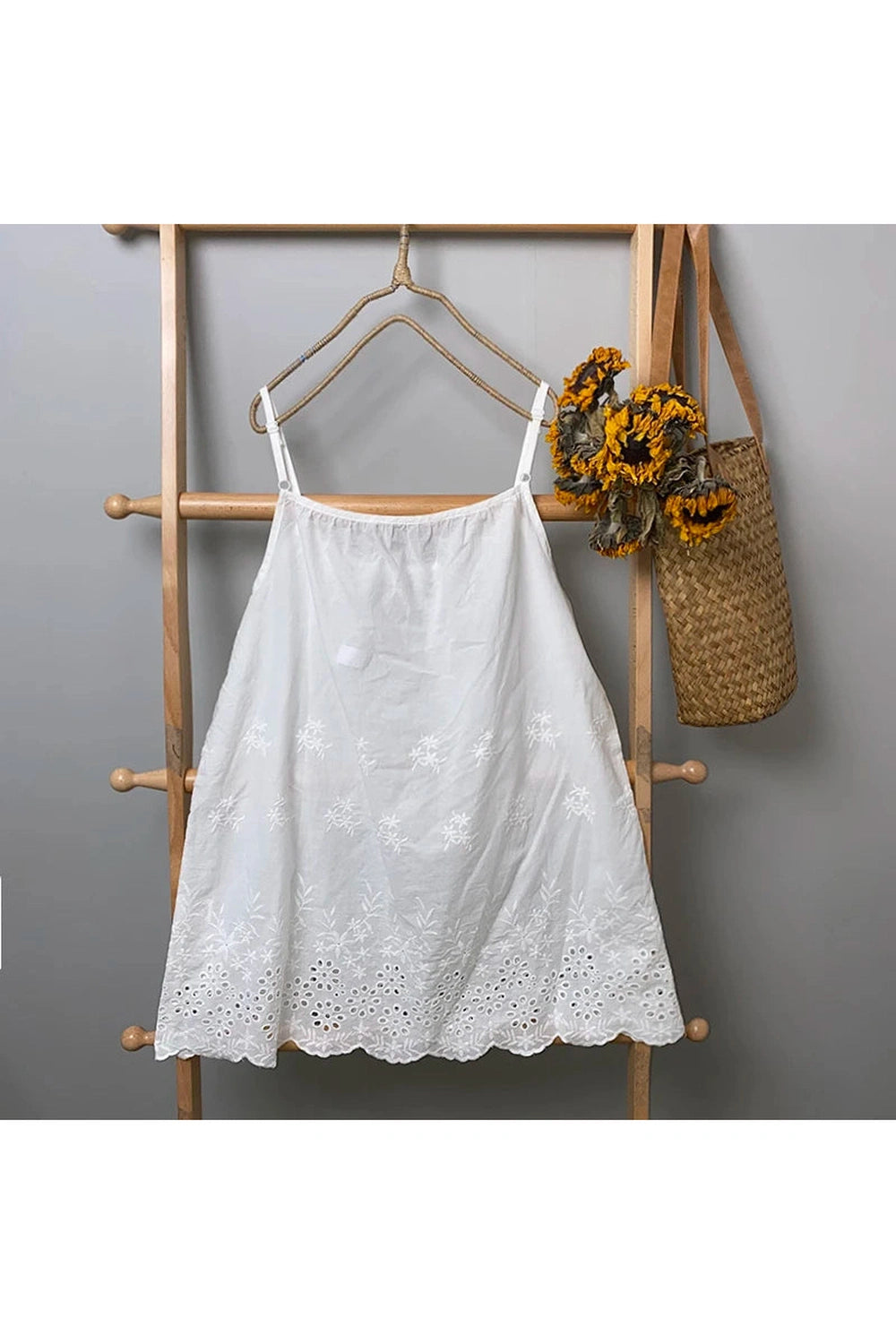 Embroidered Cotton Lace Vest cottagecoreclothes