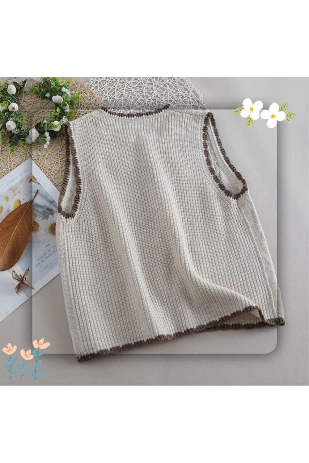 Mori Girl Fall Sweater Vest cottagecoreclothes