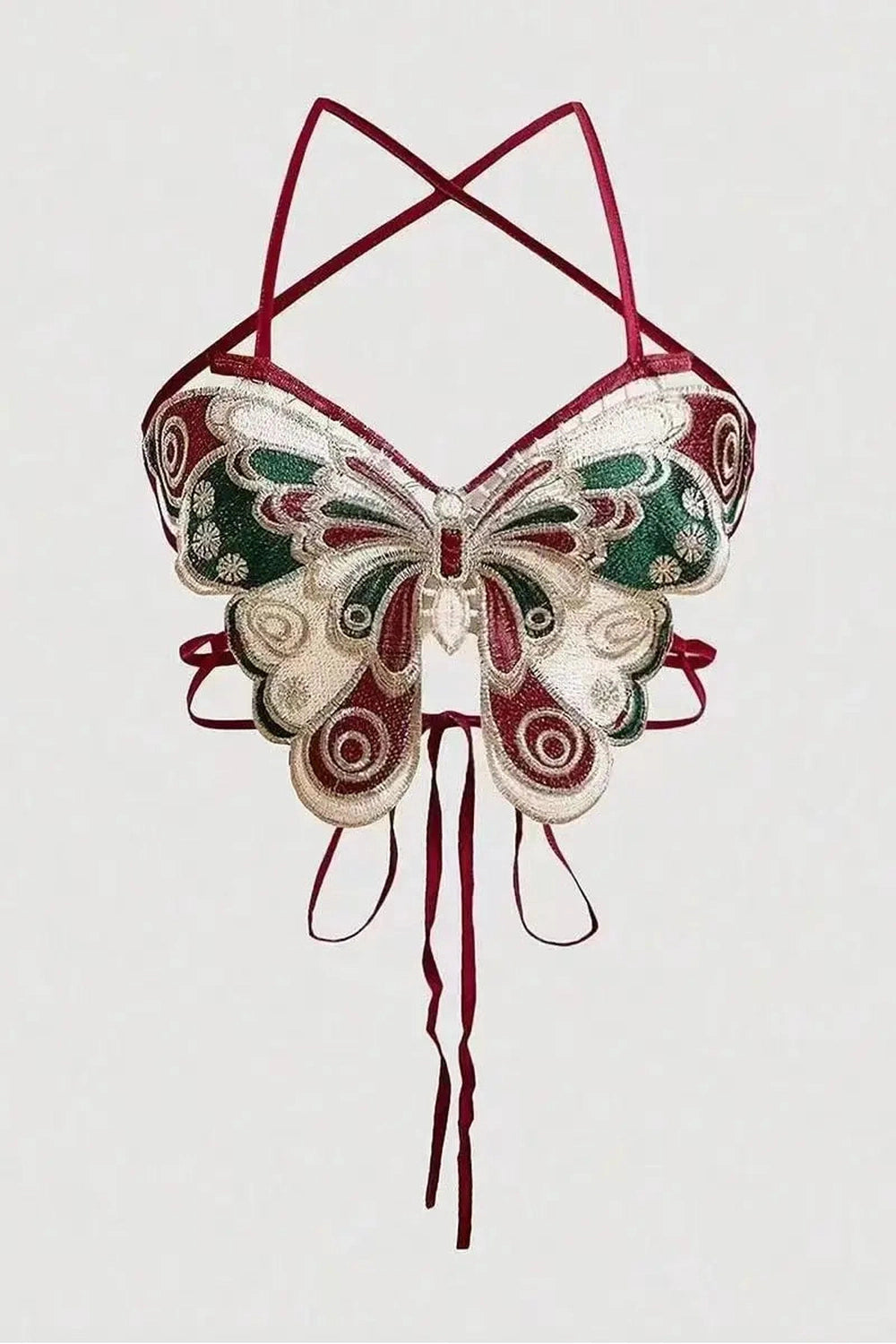 Butterfly Embroidered Sexy Top cottagecoreclothes