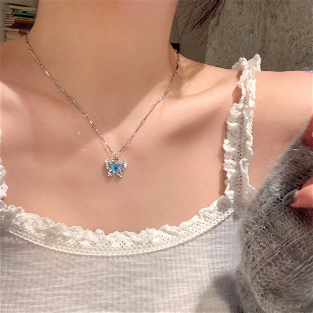 Fairycore Butterfly Layered Necklace