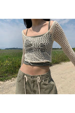 Knit Rib Slash Collar Top cottagecoreclothes
