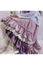 Purple Lace Sweet Skirt cottagecoreclothes