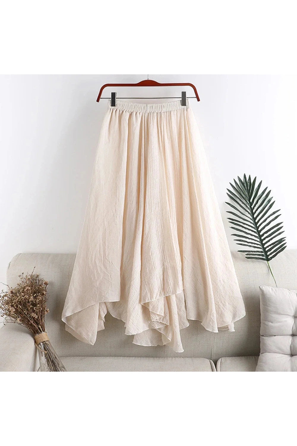 Bohemian Linen Long Skirt cottagecoreclothes