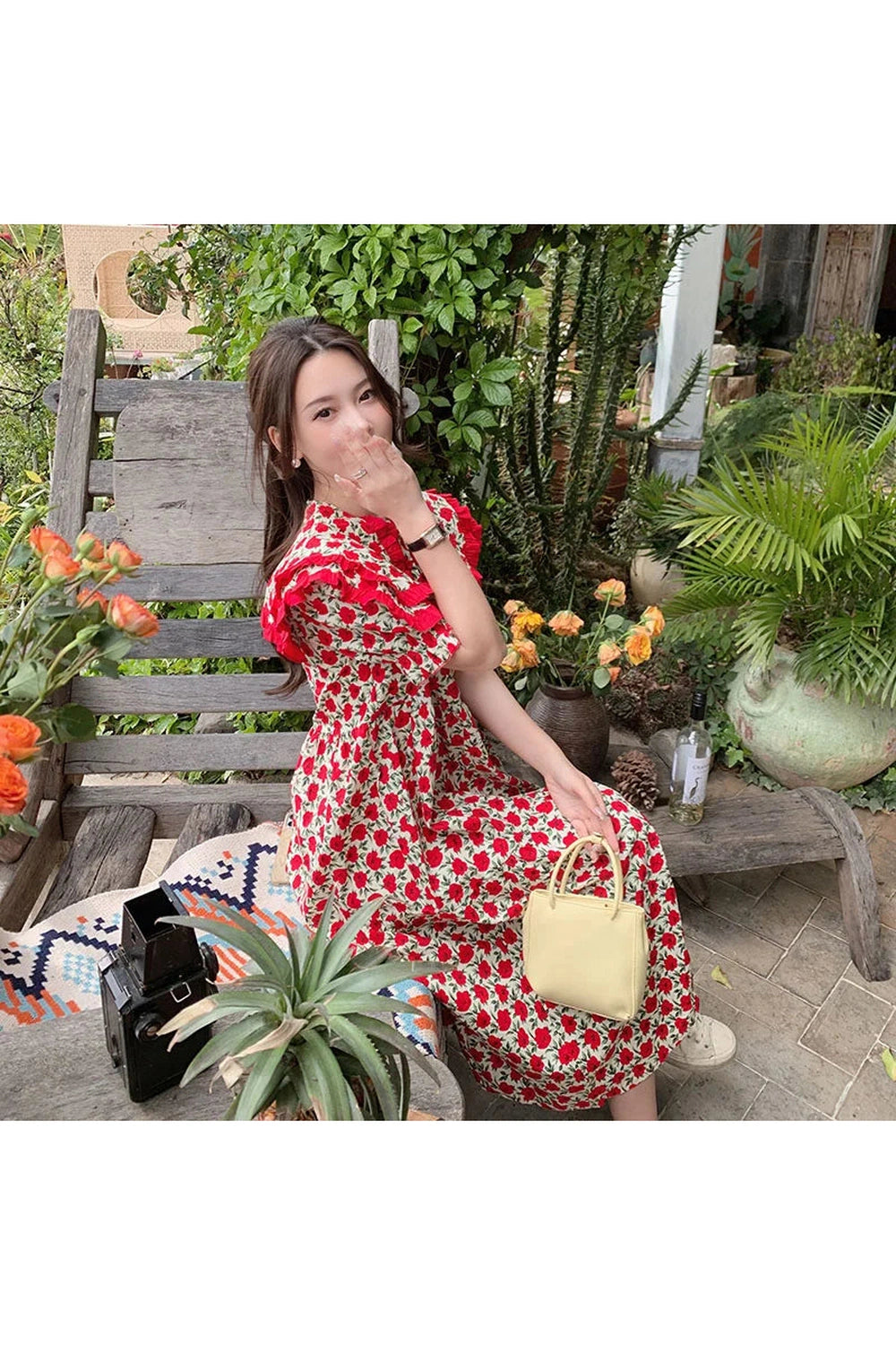 Maternity Ruffled Peter Pan Dress cottagecoreclothes