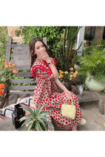 Maternity Ruffled Peter Pan Dress cottagecoreclothes