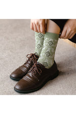 Cottagecore Green Embroidery Socks cottagecoreclothes