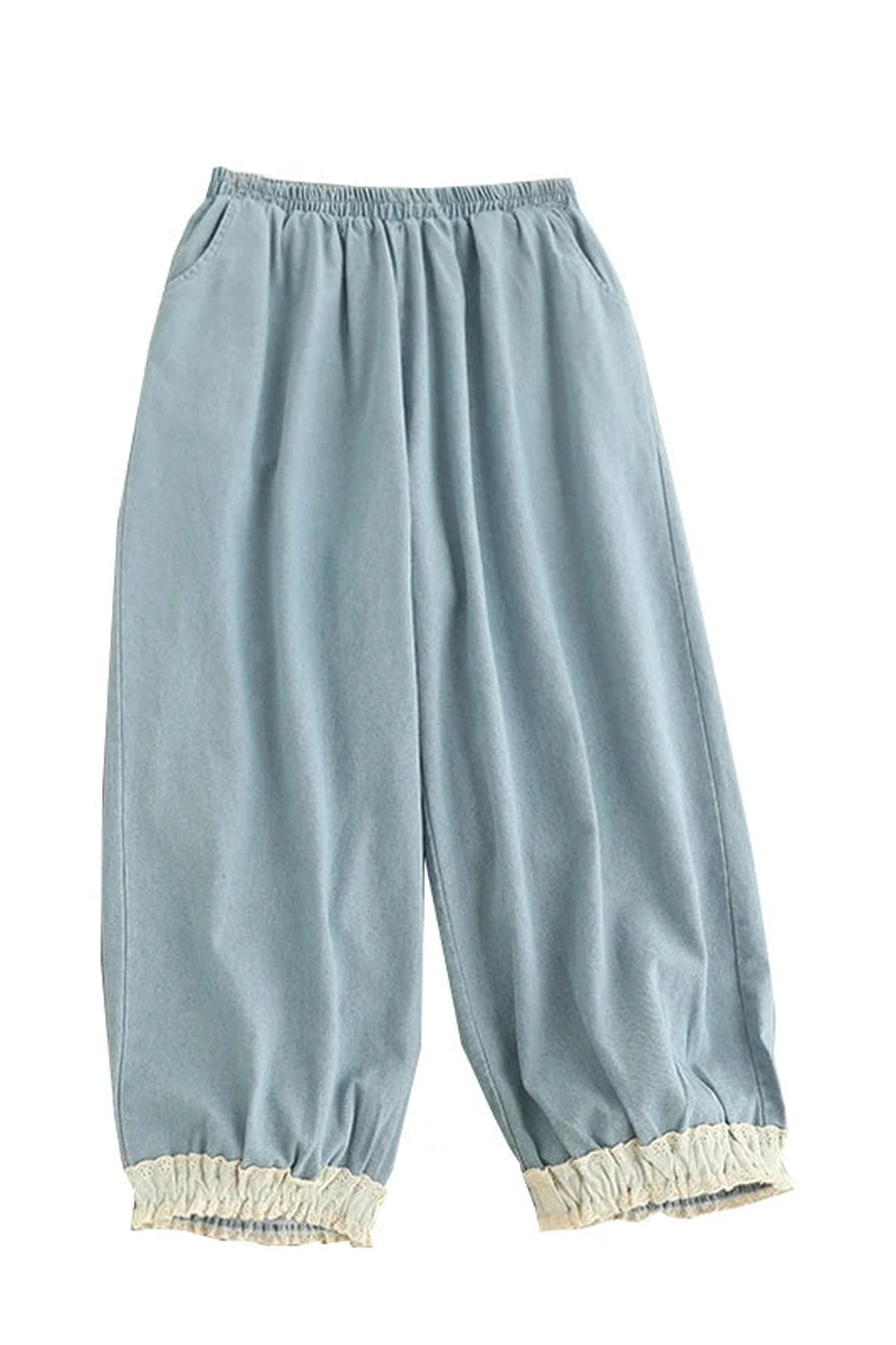 Preppy Style Denim Pants cottagecoreclothes