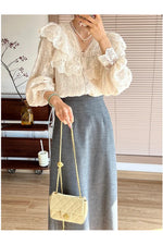 Vintage Lace Flounce Blouse cottagecoreclothes