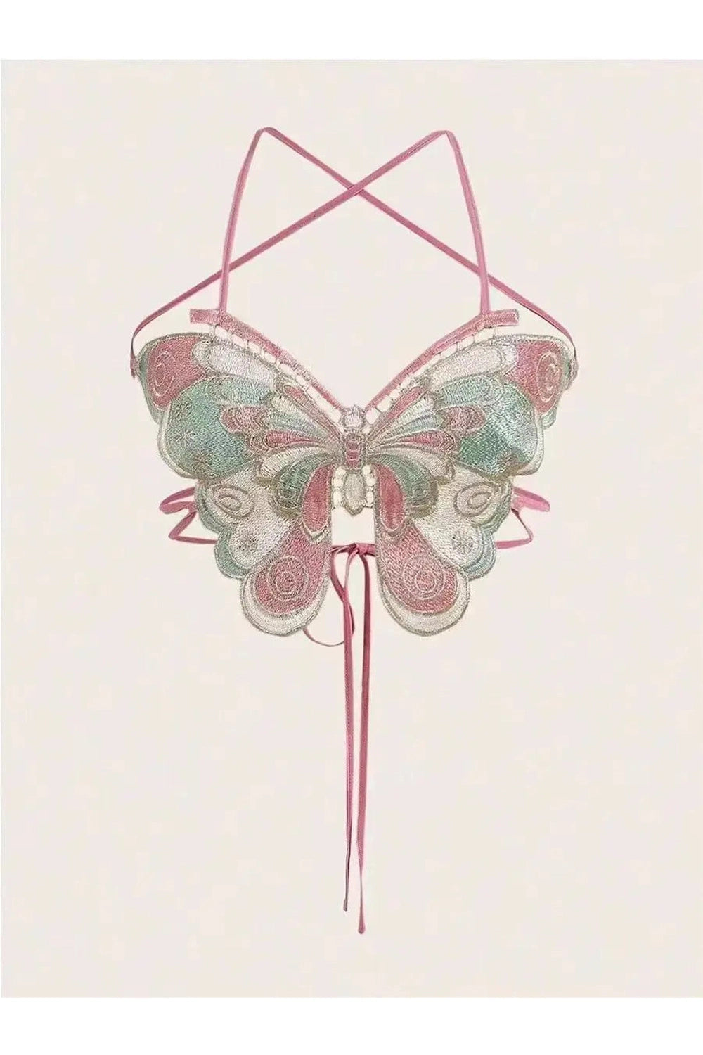 Butterfly Embroidered Sexy Top cottagecoreclothes