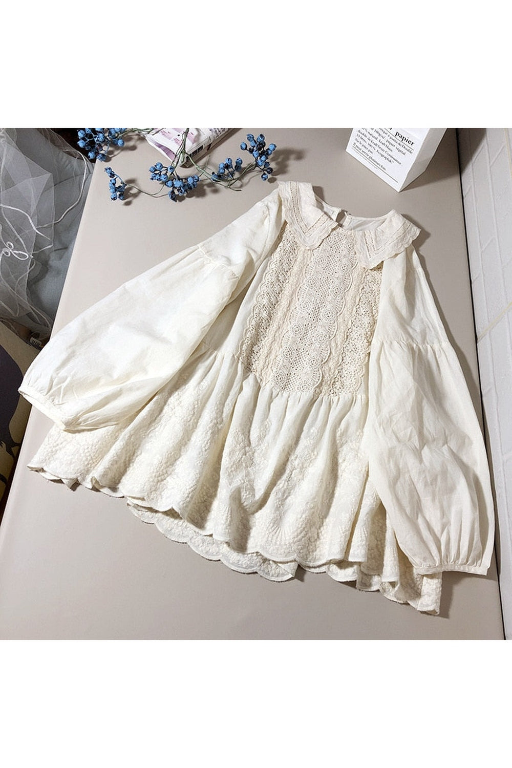 Lace Edwardian Pan Collar Blouse cottagecoreclothes