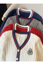 Vintage Cable Knit Fall Cardigan cottagecoreclothes