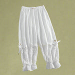 Mori Girl Vintage Crochet Lace Pants cottagecoreclothes
