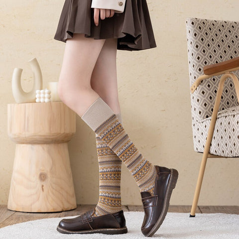 Ethnic Harajuku Striped Socks