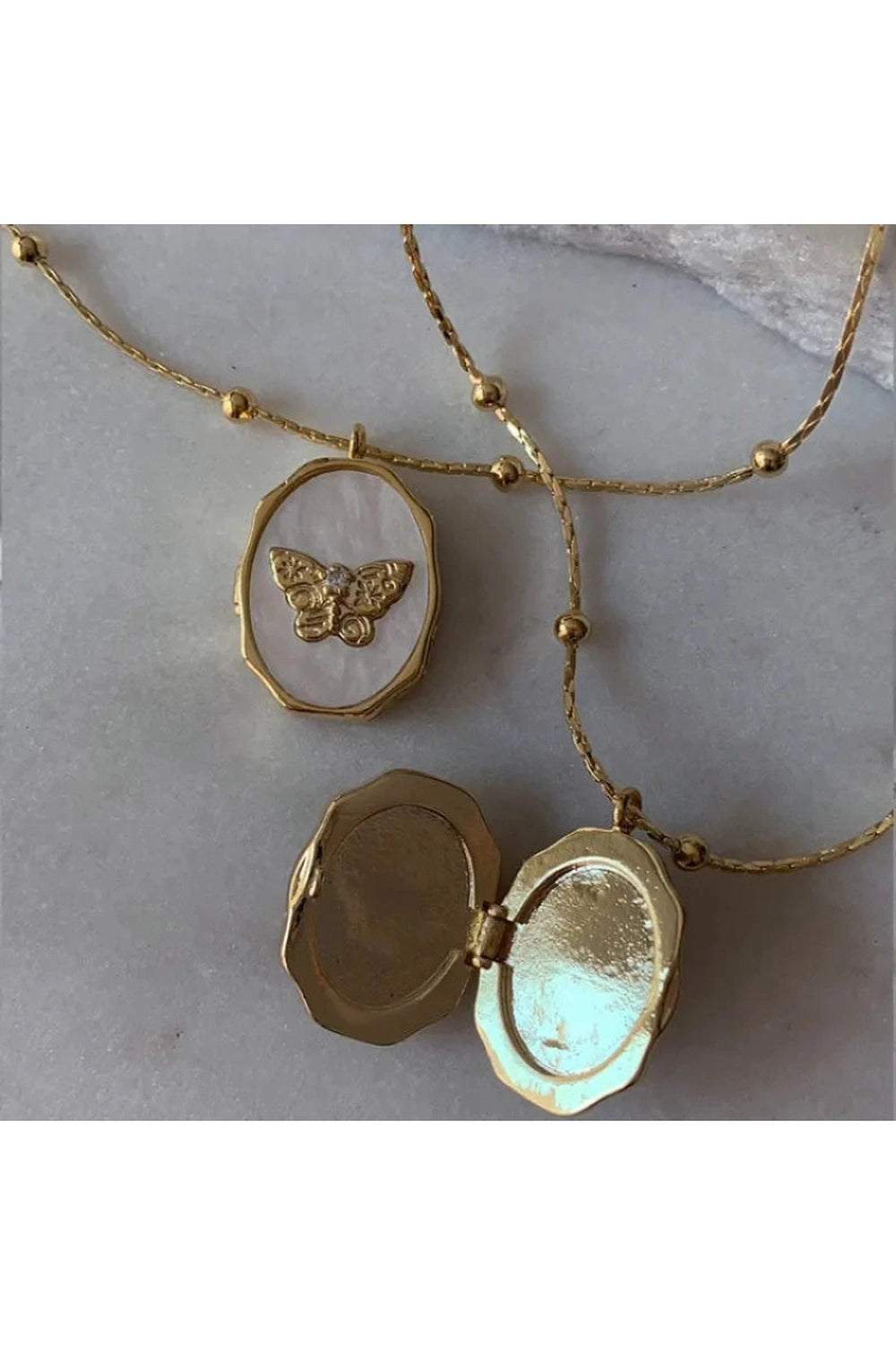 Shell Butterfly Pendant Necklace cottagecoreclothes